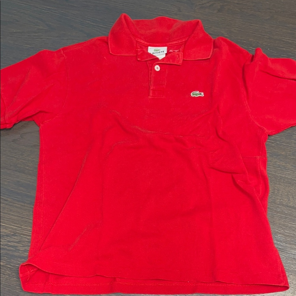 Lacoste Red Polo Shirt Classic Cotton Pique